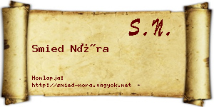 Smied Nóra névjegykártya